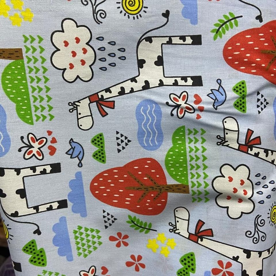 Amostra do tecido Tricoline Kids Dinossauros